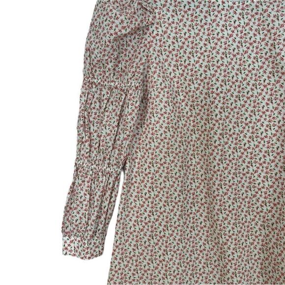 Hyacinth House Tuckernuck Textured Floral Puff Sleeve Clemons Mini Dress| Size L - Picture 5 of 10